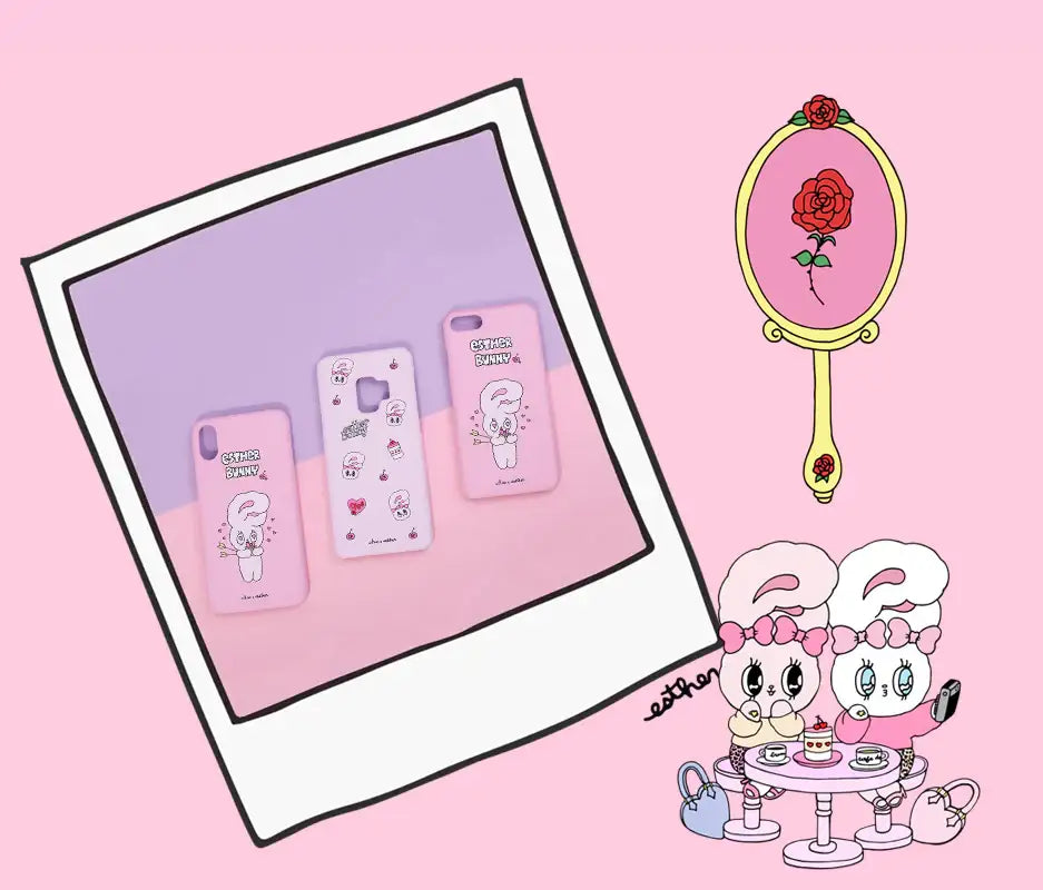Clue X Esther Bunny - Shy Esther Bunny Hard Phone Cover for Galaxy 9 - CLUE - Accessories - Harumio