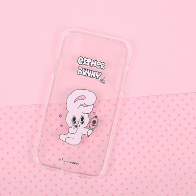 Clue X Esther Bunny - Clear Phone Case for iPhone X / XS