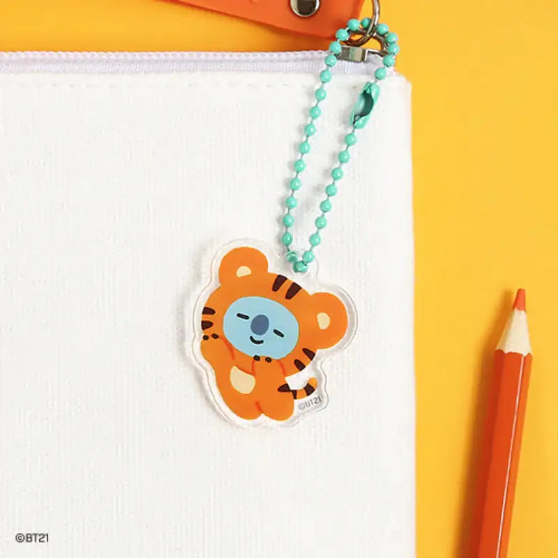 Monopoly X BT21 - Acrylic Simple Key Ring - Tiger - BT21 - Keyrings - Harumio