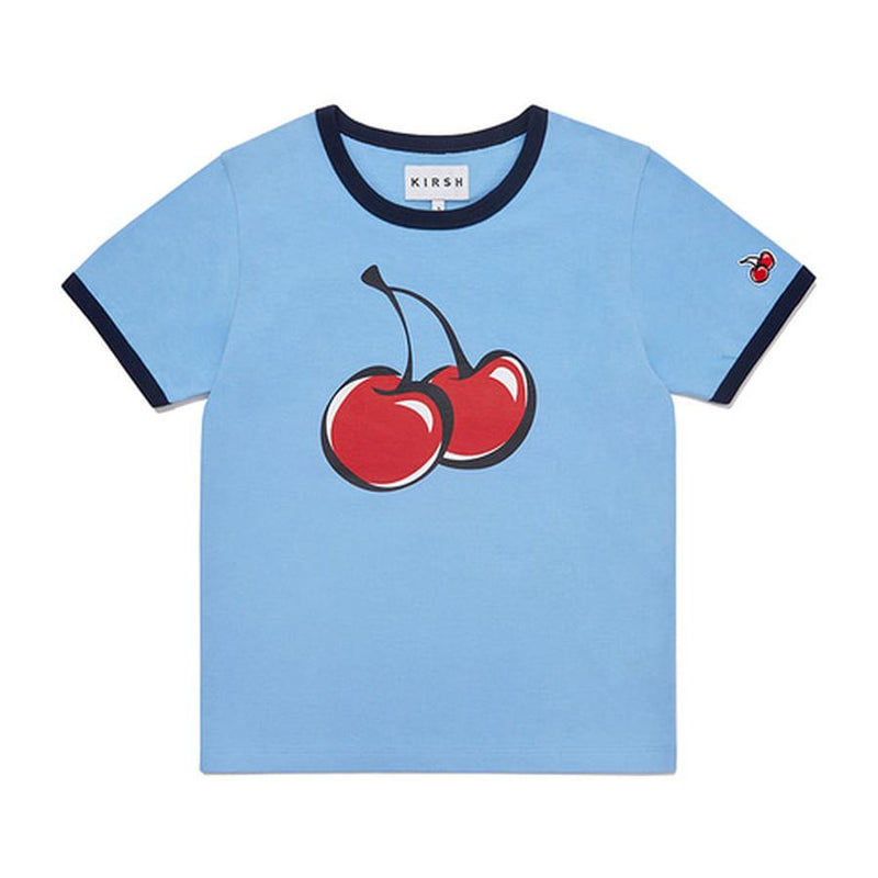 Kirsh - Big Cherry Ringer T-Shirt - Blue
