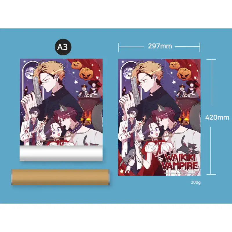 Waikiki Vampire - Halloween Poster - Webtoon Shop - Poster - Harumio