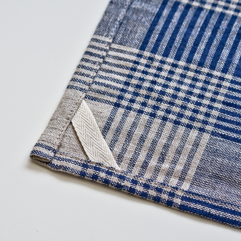 August8th - French Check Linen Kitchen Cloth