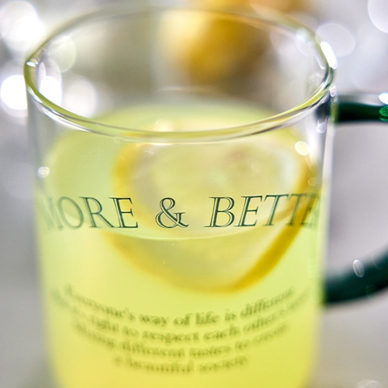 Korean Mine Lettering - Heat Resistant Glass Mug