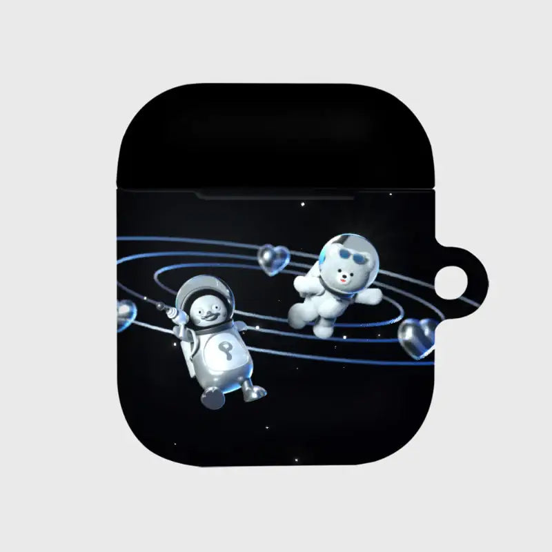Earpearp x Pengsoo - Space Friends AirPods Hard Case (Black) - Earpearp x Pengsoo - AirPods Case - Harumio