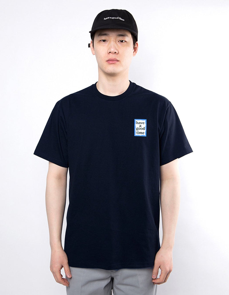 have a good time - Mini Blue Frame Short Sleeve T-shirt - Navy