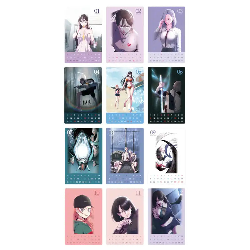 The Boy of Death - 2023 Acrylic Calendar - Webtoon Friends - Calendar - Harumio