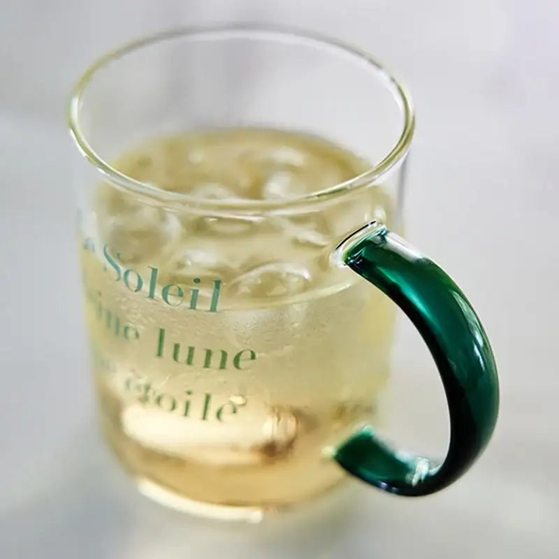 Korean Mine Lettering - Heat Resistant Glass Mug - Modern House - Mugs - Harumio