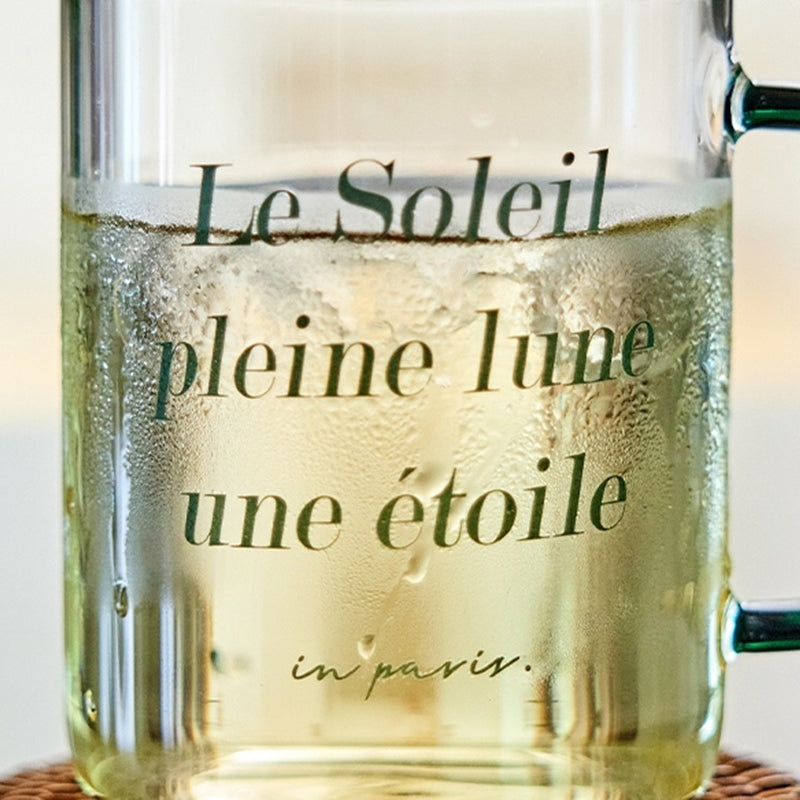 Korean Mine Lettering - Heat Resistant Glass Mug