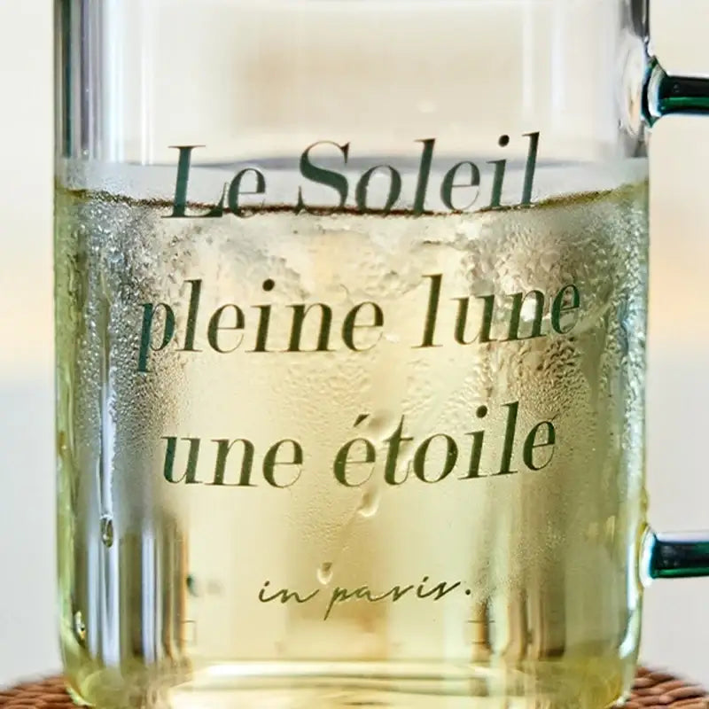 Korean Mine Lettering - Heat Resistant Glass Mug - Modern House - Mugs - Harumio