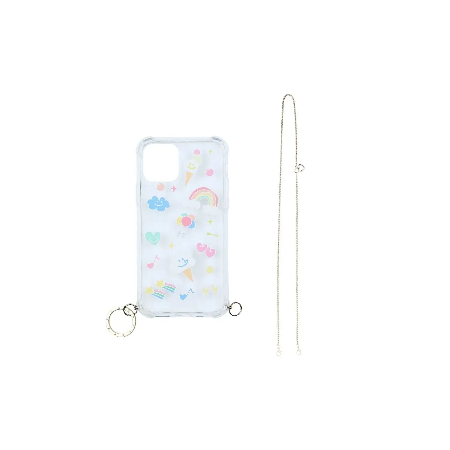 BlackPink - Chain with Clear Phone Case : Ice Cream and Rainbow - BlackPink - Accessories - Harumio