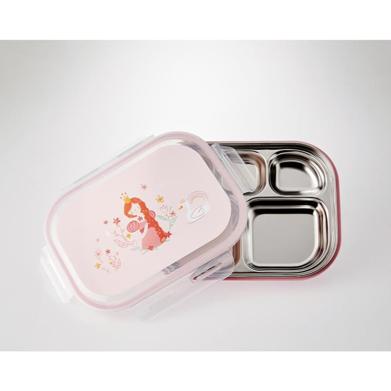 Korean Swan Lake - Double Stainless Steel Cutlet Plate With Lid