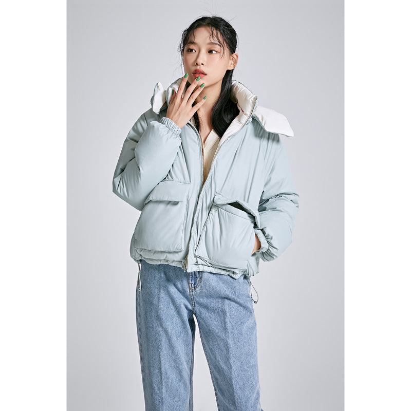 SPAO x MUSINSA - Honey Puffer Collection - Reversible & Detachable Hooded Puffer