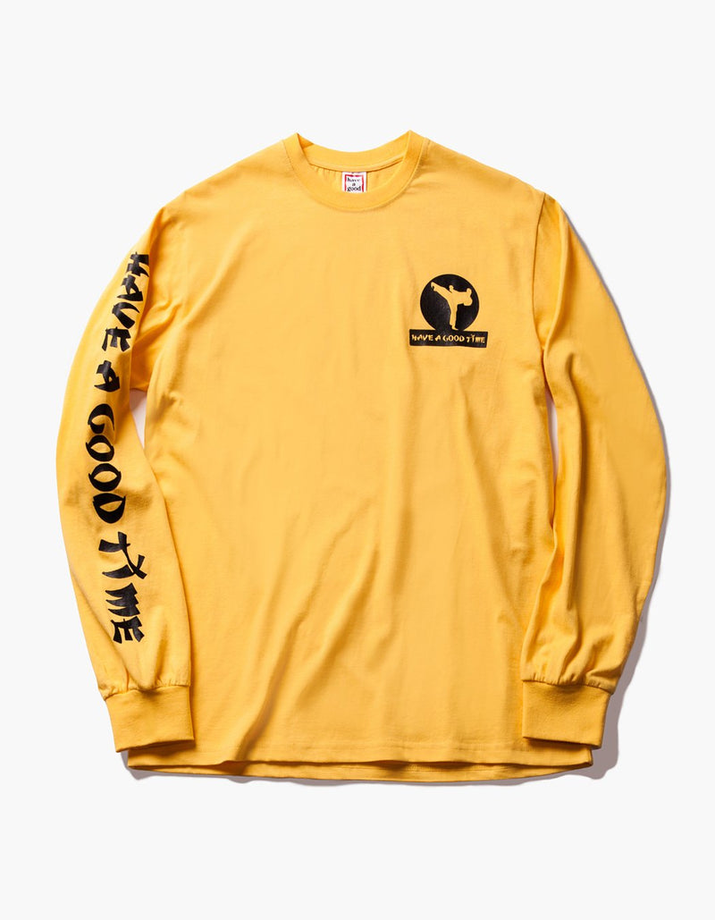 have a good time - Arm Karate Logo Long Sleeve T-shirt - Yellow