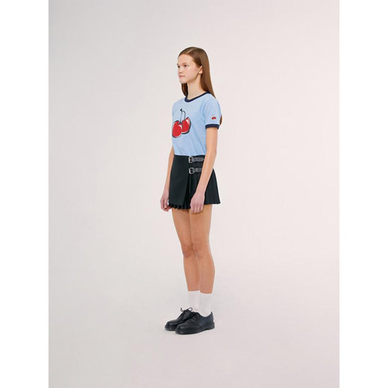 Kirsh - Big Cherry Ringer T-Shirt - Blue