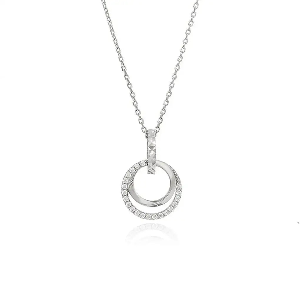 OST - Retro Circular Lock Silver Necklace - OST - Jewelry - Harumio