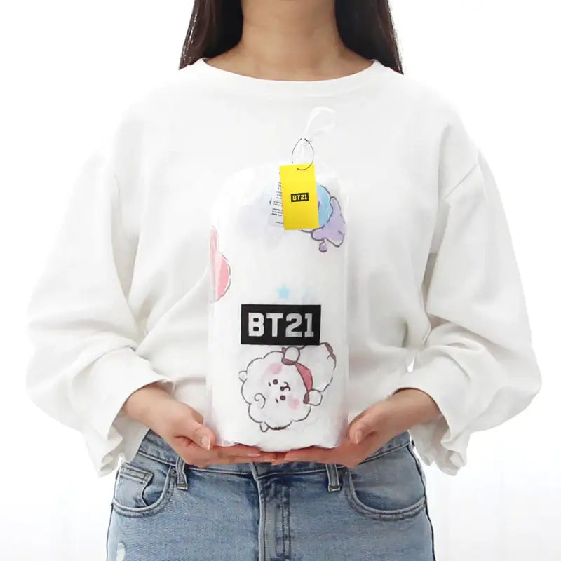 NARA HOME DECO X BT21- Baby Sketch Bamboo Ripple Bed Sheet - NARA HOME DECO X BT21 - Bed Textiles - Harumio