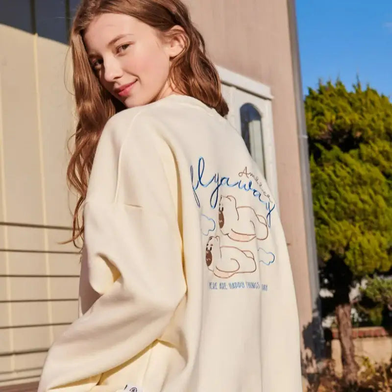 Bellygom x Ambler - Fly Belly Unisex Overfit Sweatshirt - Bellygom x Ambler - Sweatshirt - Harumio