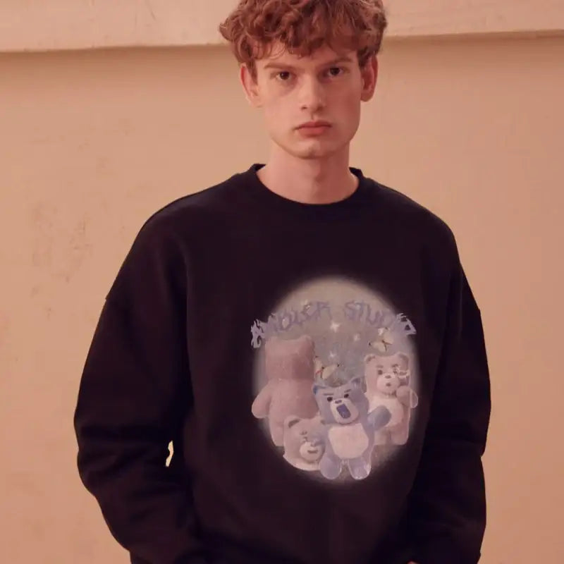 Bellygom x Ambler - Space Bellygom Unisex Overfit Sweatshirt - Bellygom x Ambler - Sweatshirt - Harumio