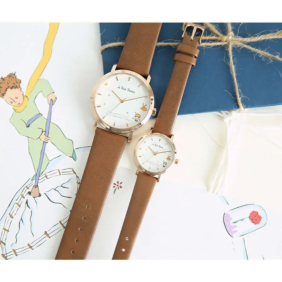 Le Petit Prince x OST - Le Petit Prince and Fox Man Leather Watch - OST - Watches - Harumio
