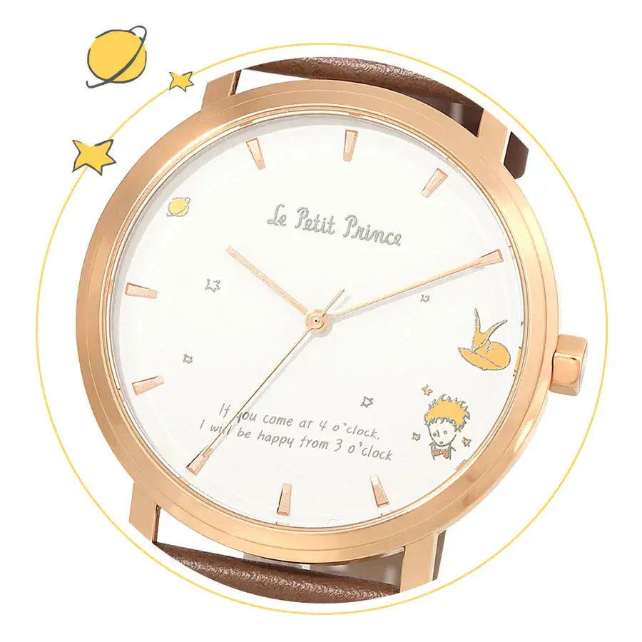 Le Petit Prince x OST - Le Petit Prince and Fox Man Leather Watch - OST - Watches - Harumio
