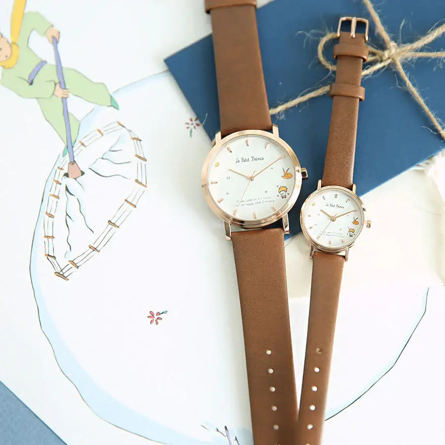 Le Petit Prince x OST - Le Petit Prince and Fox Woman Leather Watch - OST - Watches - Harumio
