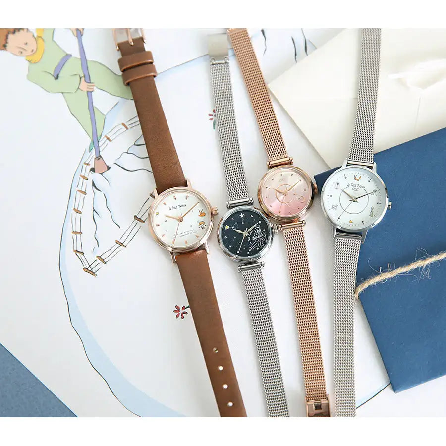 Le Petit Prince x OST - Le Petit Prince and Fox Woman Leather Watch - OST - Watches - Harumio