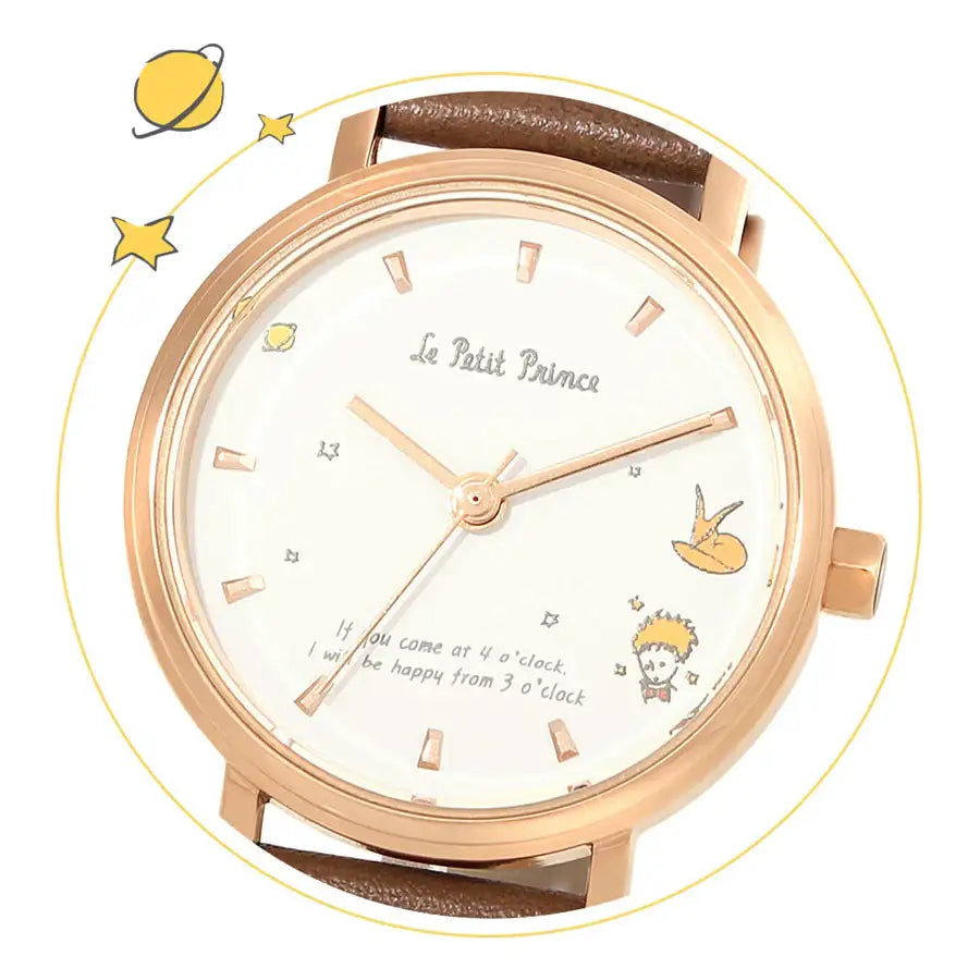 Le Petit Prince x OST - Le Petit Prince and Fox Woman Leather Watch - OST - Watches - Harumio