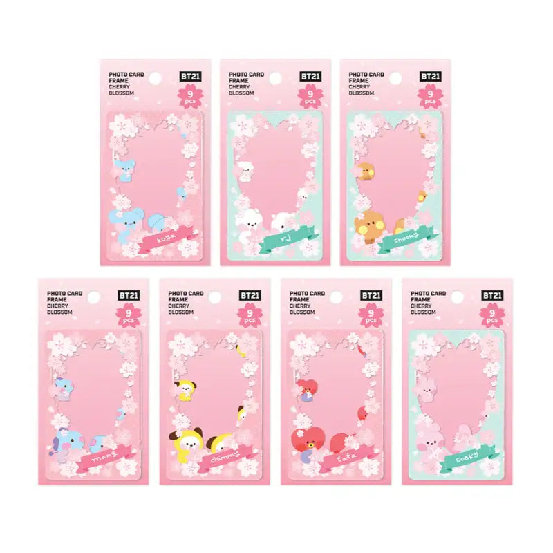 Monopoly x BT21 - Minini Photo Card Frame - Cherry Blossom - Monopoly - Photo Card Frame - Harumio
