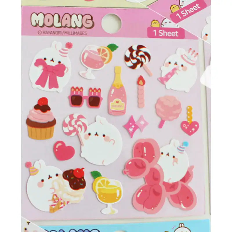 Molang - Diary Deco Stickers - Molang - Decorative Stickers - Harumio