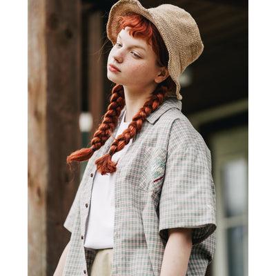 WVProject x Anne of Green Gables - Checkered Short Sleeve Shirt