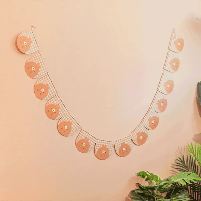 Molang - Brown Checkered Garland - Molang - Garland - Harumio