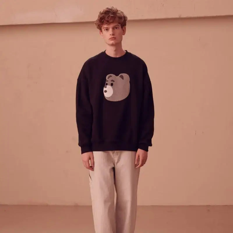 Bellygom x Ambler - Bellygom Face Unisex Overfit Sweatshirt - Bellygom x Ambler - Sweatshirt - Harumio
