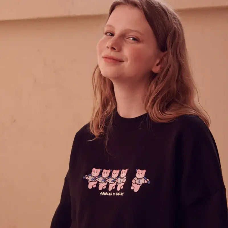 Bellygom x Ambler - Run Away Belly! Unisex Overfit Sweatshirt - Bellygom x Ambler - Sweatshirt - Harumio