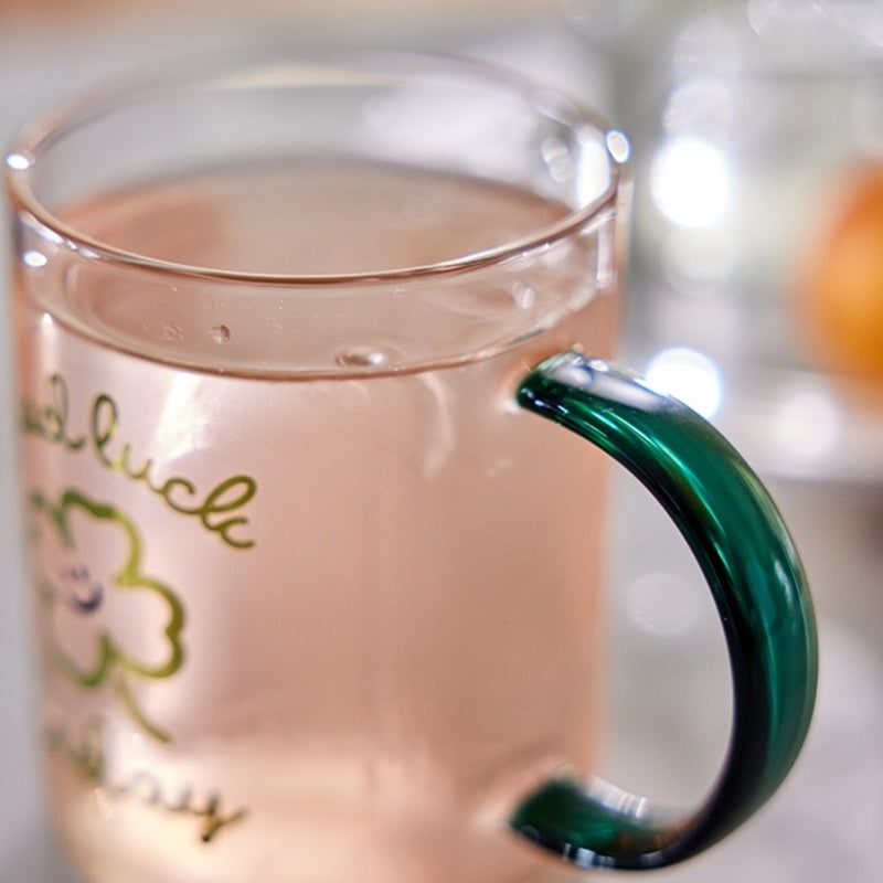 Korean Mine Lettering - Heat Resistant Glass Mug