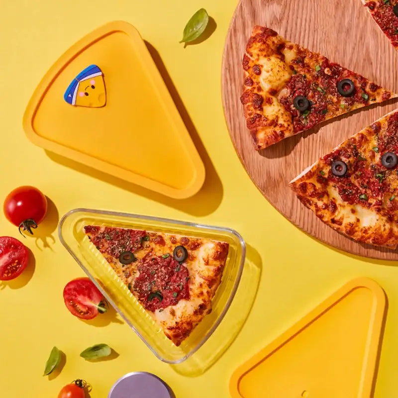 Glasslock x Bread Barbershop - Cheese Slice Pizza Container Set - Glasslock - Container - Harumio
