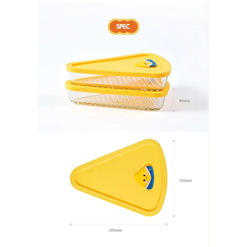 Glasslock x Bread Cheese Slice Pizza Container Set Harumio