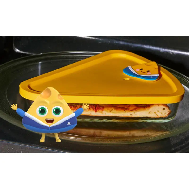 Glasslock x Bread Barbershop - Cheese Slice Pizza Container Set - Glasslock - Container - Harumio
