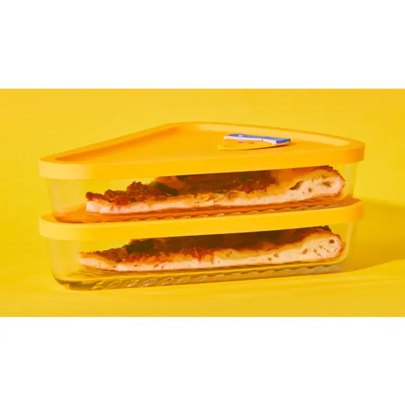 Glasslock x Bread Barbershop - Cheese Slice Pizza Container Set - Glasslock - Container - Harumio