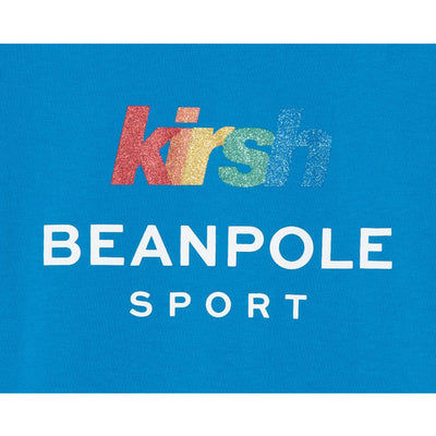 KIRSH x Beanpole Sport - Glitter Rainbow Logo T-shirt - Blue