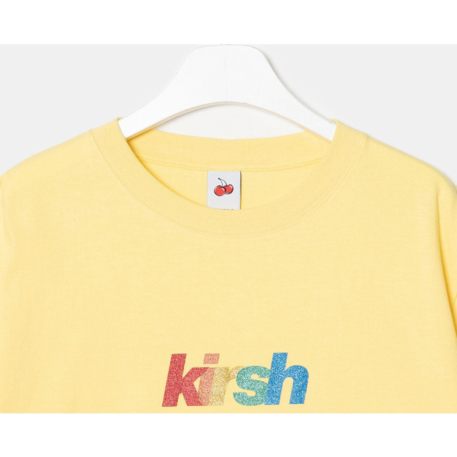 KIRSH x Beanpole Sport - Glitter Rainbow Logo T-shirt - Yellow