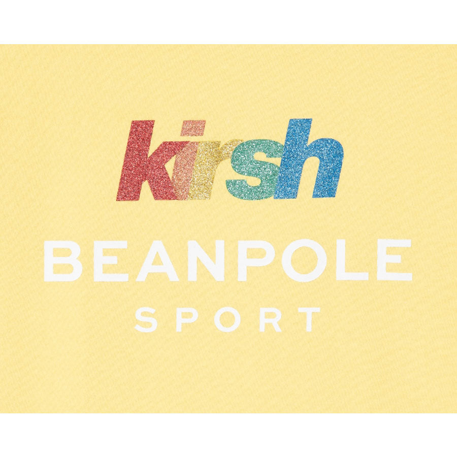 KIRSH x Beanpole Sport - Glitter Rainbow Logo T-shirt - Yellow