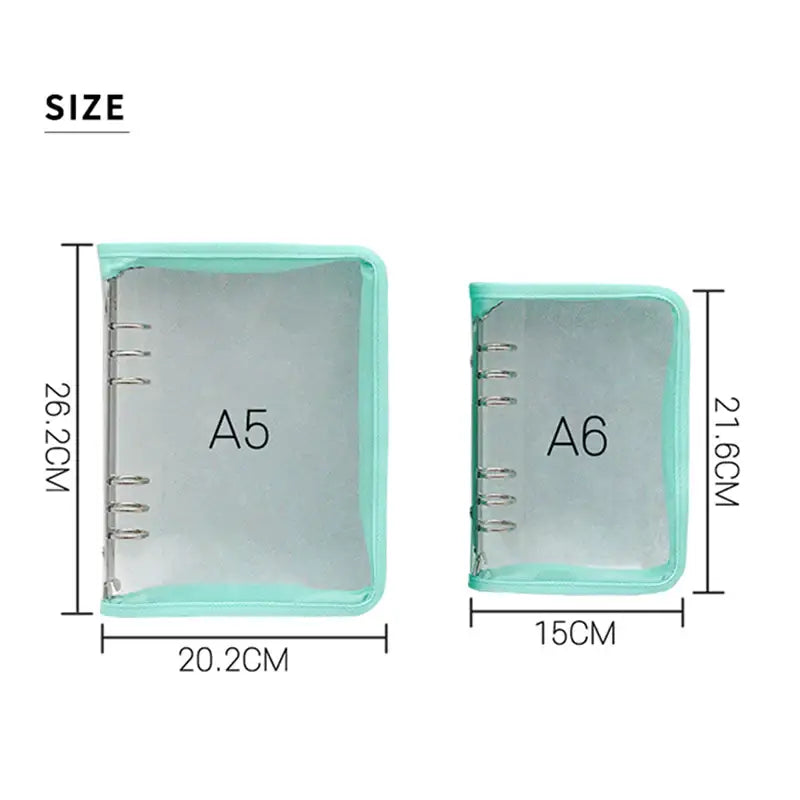 Yudaeng - A5/A6 - Glitter 6 Holes Diary Zipper Pouch Cover - Yudaengdotcom - File Storage - Harumio