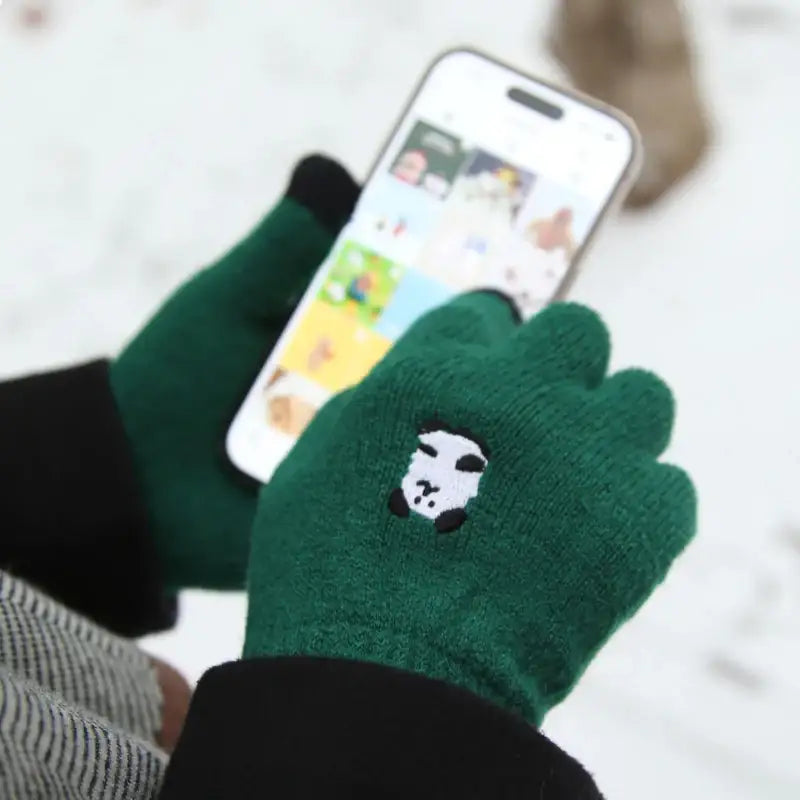 Dinotaeng - Bobo Hairy Yarn Gloves - Dinotaeng - Gloves - Harumio