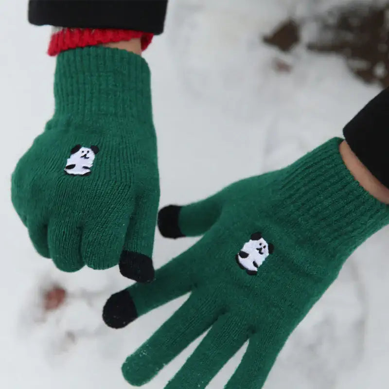 Dinotaeng - Bobo Hairy Yarn Gloves - Dinotaeng - Gloves - Harumio