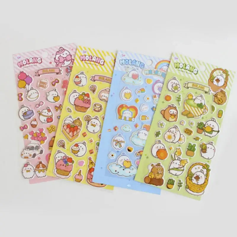 Molang - Gold Box Sticker - Molang - Decorative Stickers - Harumio