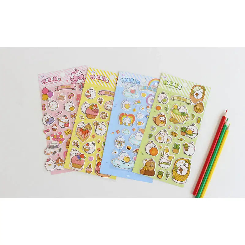 Molang - Gold Box Sticker - Molang - Decorative Stickers - Harumio
