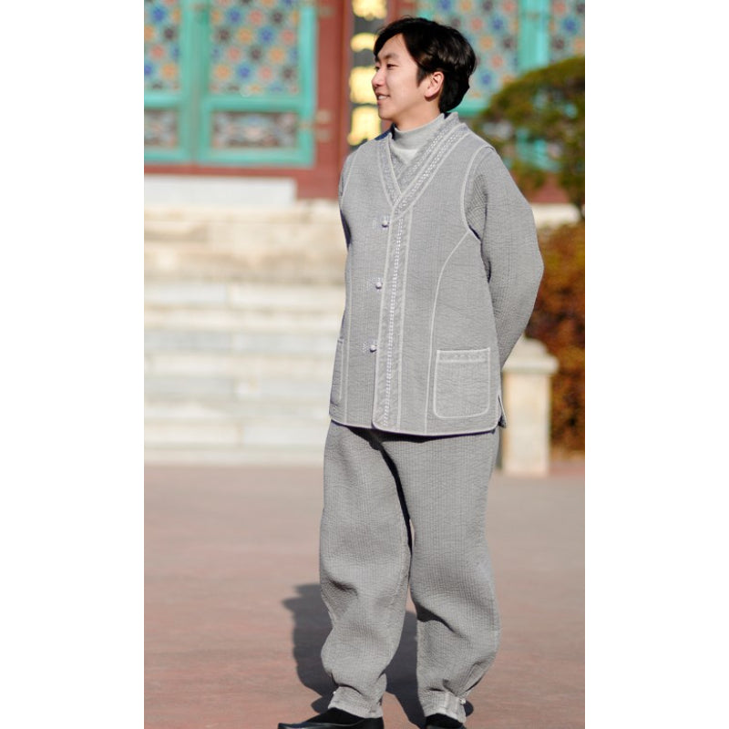 ZIJANGSA - Unisex Quilted Modern Hanbok 3-Piece