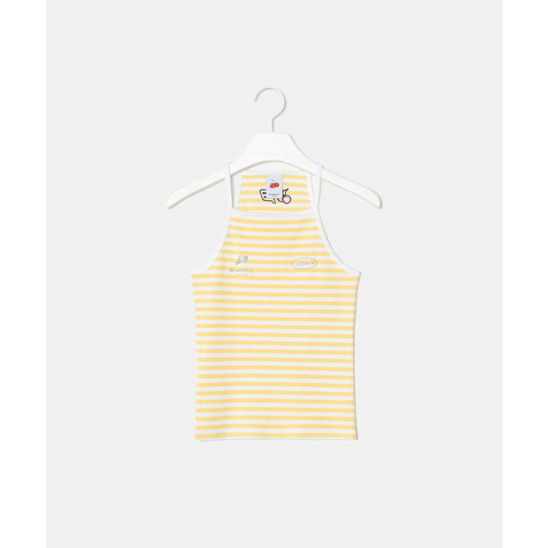 KIRSH x Beanpole Sport - Stripe Halter Neck - Yellow