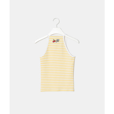 KIRSH x Beanpole Sport - Stripe Halter Neck - Yellow
