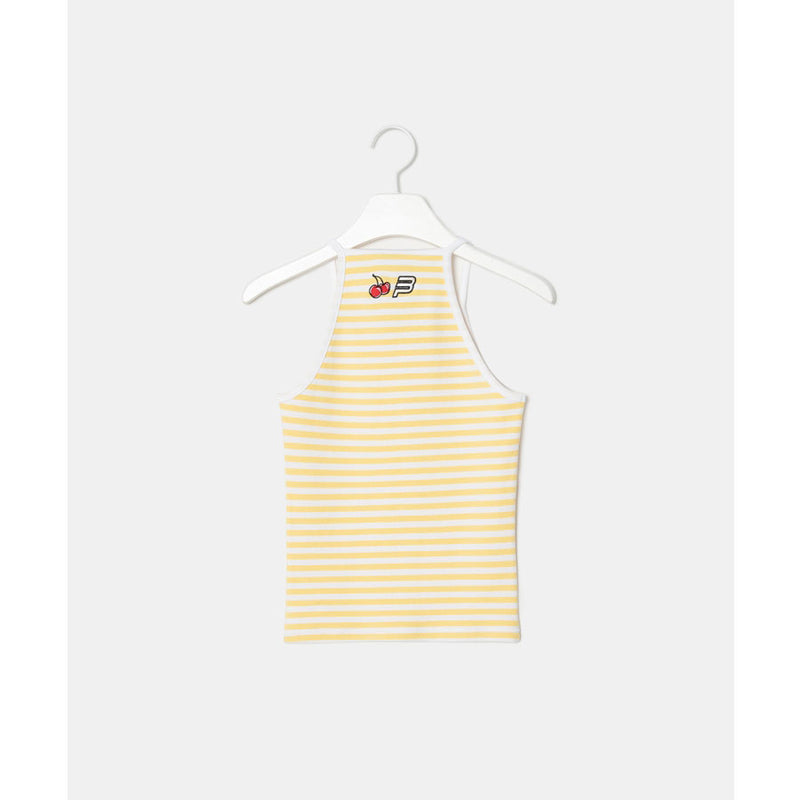 KIRSH x Beanpole Sport - Stripe Halter Neck - Yellow